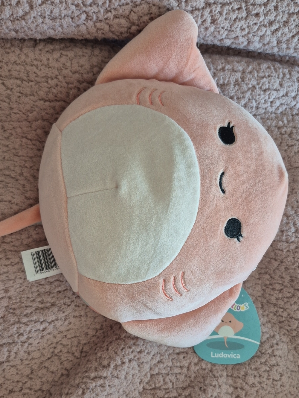 Squishmallows Peach Pink and Cream Ludovica Plush